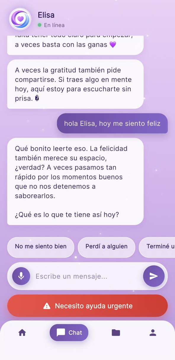 Conversación con Elisa